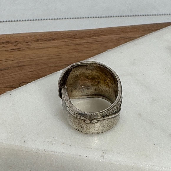 Vintage Gerber Baby Silver Plated Spoon Ring Sz 4.5 Lot D51 - Picture 6 of 11